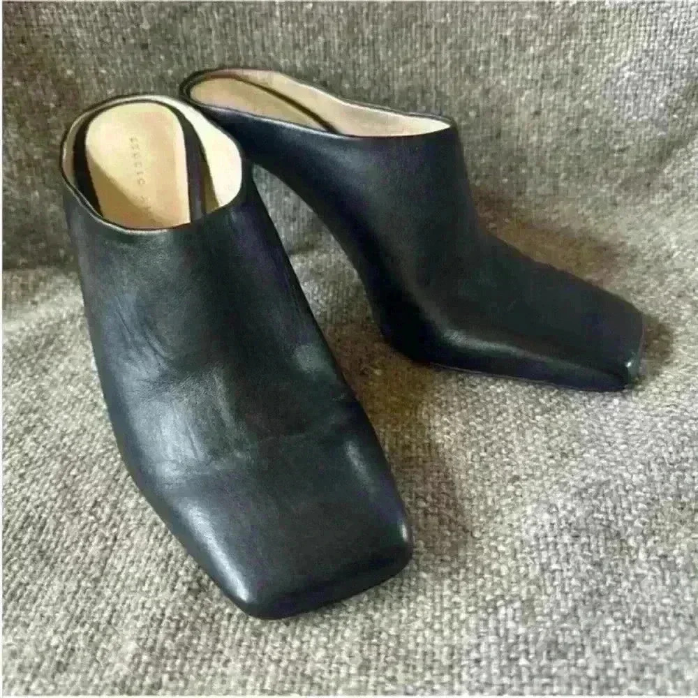 Studio Amelia “Chisel 90 Mule" In Black Leather Size 38 Or Us Size 8 Euc! — image 7 of 8